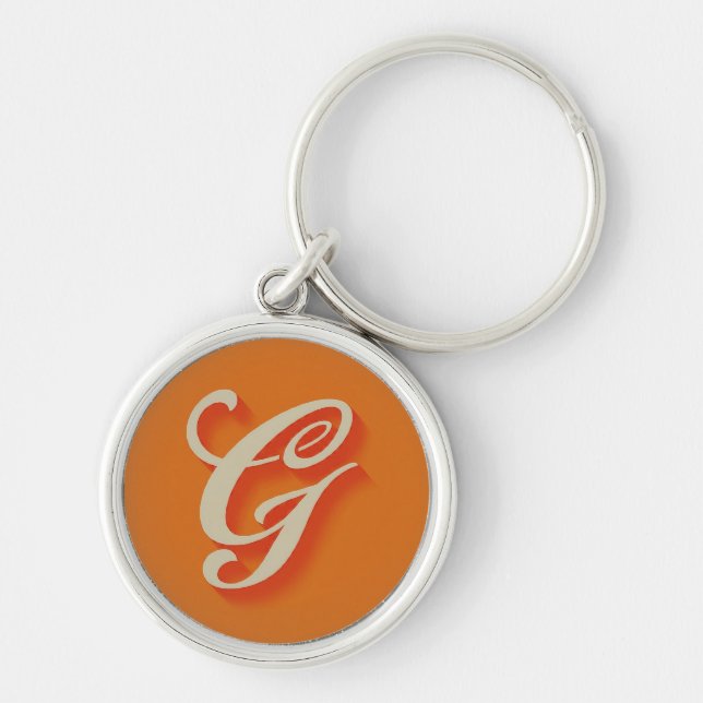Elegant Monogram “G” Keychain – Personalized Initi (Front)