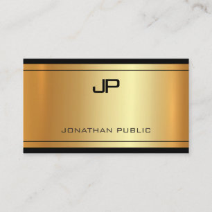 Elegant Monogram Gold Look Modern Sophisticated Business Card