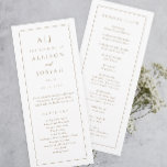 Elegant Monogram Gold Wedding Program<br><div class="desc">Elegant Monogram Gold Wedding Program. Click the edit button to customize this design with your details.</div>