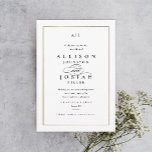 Elegant Monogram Gold Wedding Save The Date<br><div class="desc">This Classic Elegant Gold Wedding Save the Date is simple and versatile. It features a chic white and black design with a monogram,  script details,  simple gold frame and formal editable text. Click the edit button to customize this design.</div>