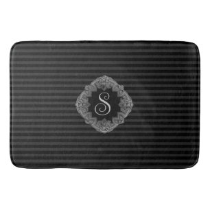 Elegant, Monogram Initial Bath Mat