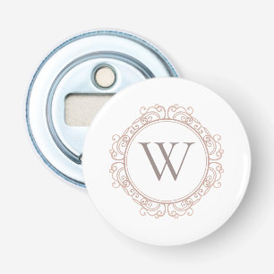 Elegant Monogram Initial Classic Wedding Bottle Opener