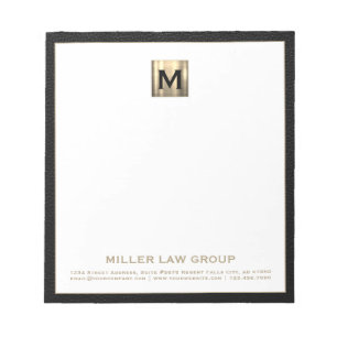 Elegant Monogram Initial Logo Notepad