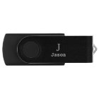 Elegant Monogram Initial Name Personalized Black