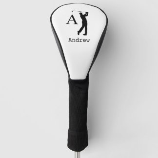 Elegant monogram initial name personalized golf head cover
