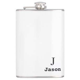 Elegant Monogram Initial Name Personalized Hip Flask