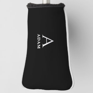 Elegant monogram initial name personalized Player Golf Head Cover