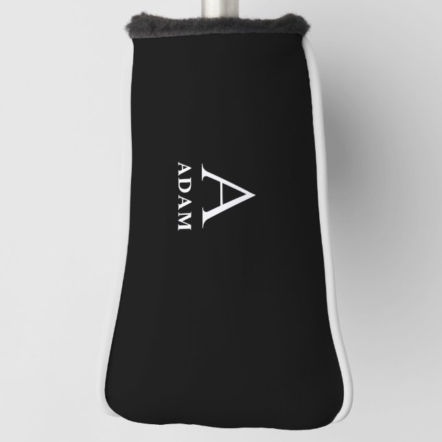 Elegant monogram initial name personalized Player Golf Head Cover (Rotate 90)