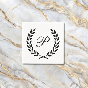 Elegant Monogram Initial  Napkin