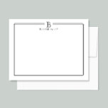 Elegant Monogram Initial Professional Black White Card<br><div class="desc">This design features a thin double border with space for a monogram and name/text at the top. Click the customize button if you would like to adjust the design elements and/or further modify the text! Variations of this design, additional colours, as well as coordinating products are available in our shop,...</div>