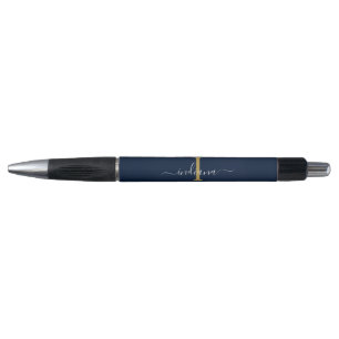 Elegant Monogram Initial Script Name Pen