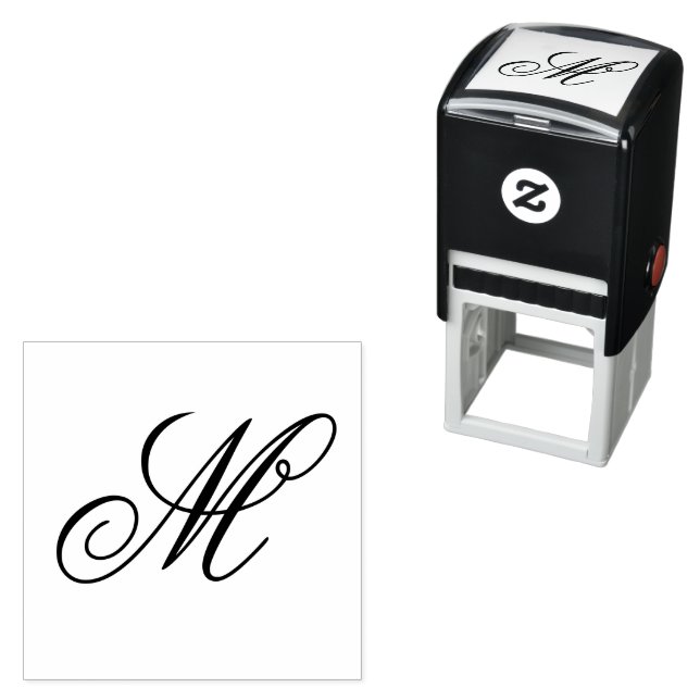 Elegant Monogram Initial Self inking Stamp (In Situ)