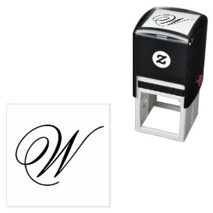 Elegant Monogram Initial Self inking Stamp