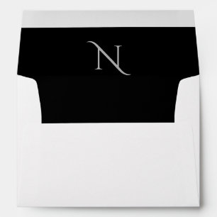 Elegant Monogram Initial Wedding Invitation Envelope