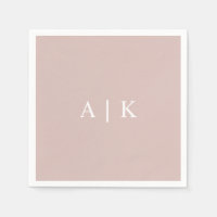 Elegant Monogram Initials Napkin Customizable