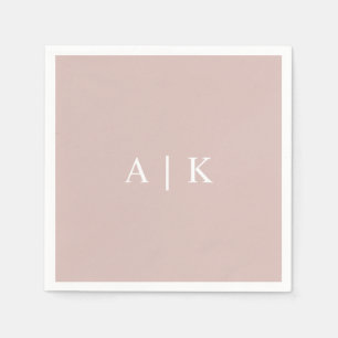 Elegant Monogram Initials Napkin Customizable 