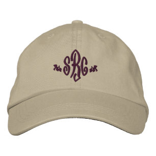 Elegant Monogram Initials Personalized Embroidered Hat