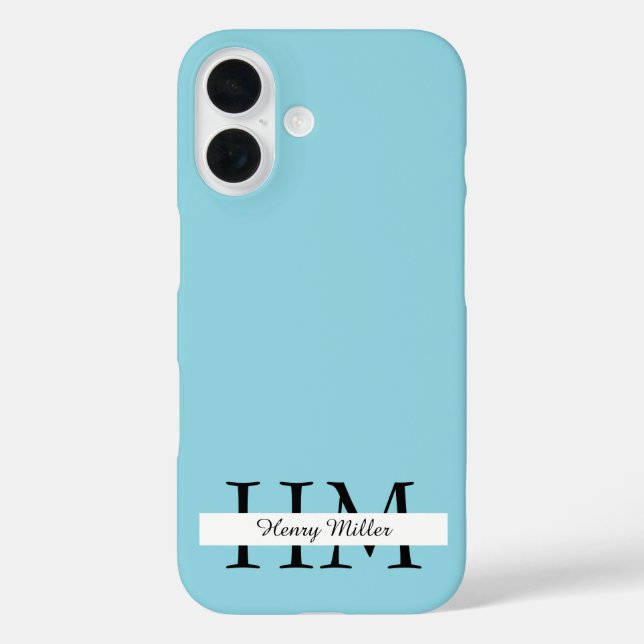 Elegant Monogram iPhone Case | Personalized (Back)