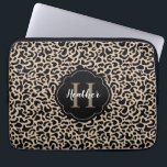 Elegant Monogram Leopard Print Laptop Sleeve<br><div class="desc">A chic and stylish monogram leopard laptop case. Personalize it with your name and initial. Fun for yourself or makes a great gift for a friend. Designed for you by Blackberry Boulevard.</div>
