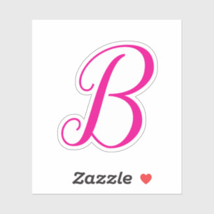 Elegant monogram letter cutout decal sticker