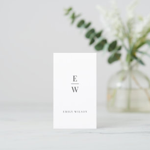 Elegant Monogram Modern Minimalist Professional Bu Business Card