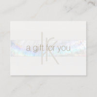 Elegant Monogram Modern Seashell Gift Certificate 