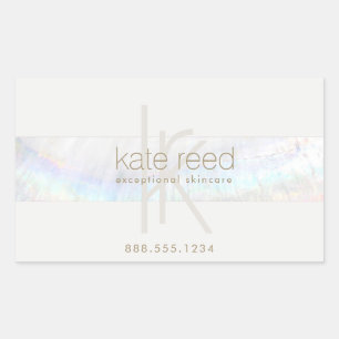 Elegant Monogram Modern Seashell Gift Certificate  Sticker
