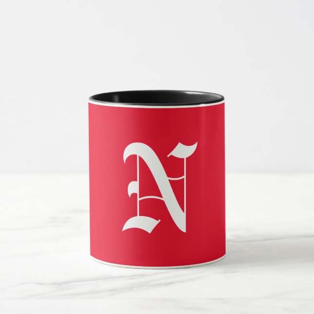 Elegant Monogram N Mug (Center)