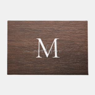 Elegant Monogram Name Design - Feminine Script  Doormat