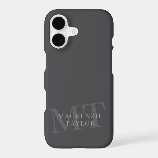 Elegant Monogram Name Personalized Text  (Back)