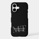 Elegant Monogram Name Personalized Text<br><div class="desc">Monogram and name personalized Custom Phone Case with Text from Ricaso. This custom design lets you add your own text or name for a unique, one-of-a-kind look. Features: Layout for monogrammed initials in a modern, balanced typography style Add custom text Durable, high-quality material protects your phone in style Available for...</div>