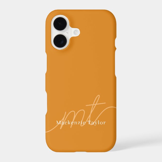 Elegant Monogram Name Personalized Text  (Back)