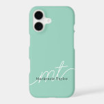 Elegant Monogram Name Personalized Text<br><div class="desc">Monogram and name personalized Custom Phone Case with Text from Ricaso. This custom design lets you add your own text or name for a unique, one-of-a-kind look. Features: Layout for monogrammed initials in a modern, balanced typography style Add custom text Durable, high-quality material protects your phone in style Available for...</div>