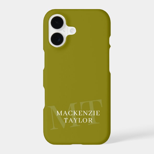 Elegant Monogram Name Personalized Text  (Back)