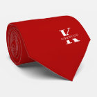 Elegant Monogram + Name | Scarlet Red
