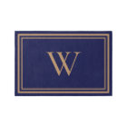 Elégant Monogram Navy Bleu