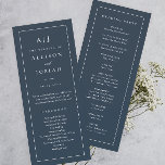 Elegant Monogram Navy Blue Wedding Program<br><div class="desc">Elegant Monogram Navy Blue Wedding Program. Click the edit button to customize this design with your details.</div>