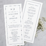 Elegant Monogram Navy Blue Wedding Program<br><div class="desc">Elegant Monogram Navy Blue Wedding Program. Click the edit button to customize this design with your details.</div>