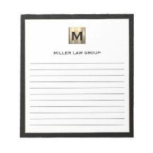 Elegant Monogram Notepad