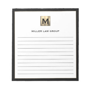 Elegant Monogram Notepad