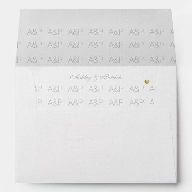elegant monogram on white (clean & clear) envelope (Back (Bottom))