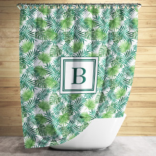 Elegant Monogram Palm Leaves Pattern