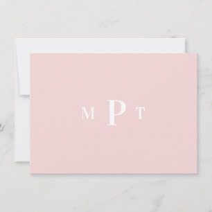 Elegant Monogram Personal Stationery Invitation