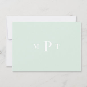 Elegant Monogram Personal Stationery Invitation