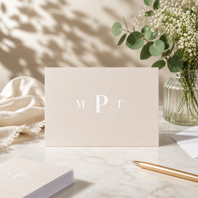 Elegant Monogram Personal Stationery Invitation (Creator Uploaded)