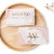 Elegant Monogram Pink Gold Glitter Marble Agate