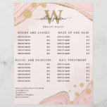 Elegant Monogram Pink Gold Marble Agate Price List Flyer<br><div class="desc">Elegant Monogram Pink Gold Marble Agate Service Menu Price List Flyer. Personalize yours today! Need help? I'm happy to help. Just send me a message.</div>