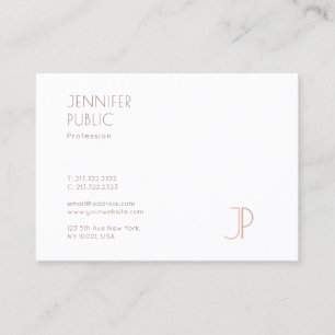 Elegant Monogram Plain Modern Chic Design Luxury Business Card