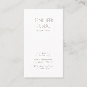 Elegant Monogram Plain Modern Design Professional Business Card
