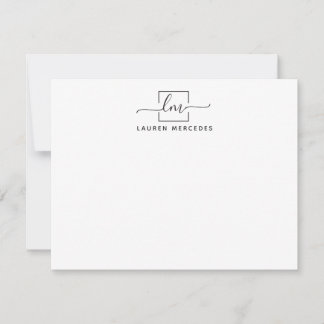 Elegant Monogram Professional Stationery Card